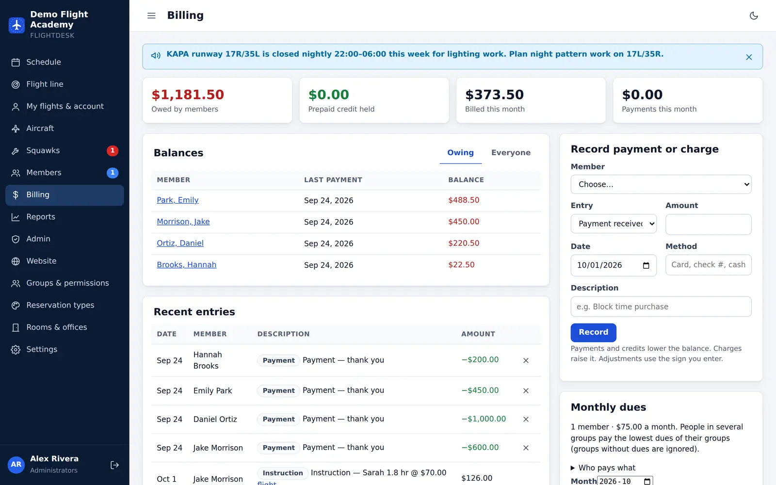 Balances without the spreadsheet